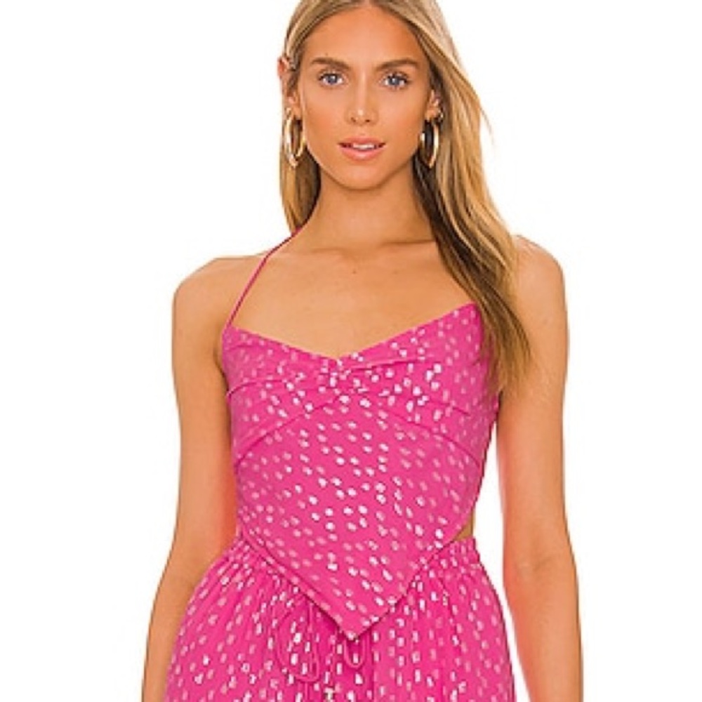 NEW Rococo Sand x Revolve Fuschia Butterfly Top